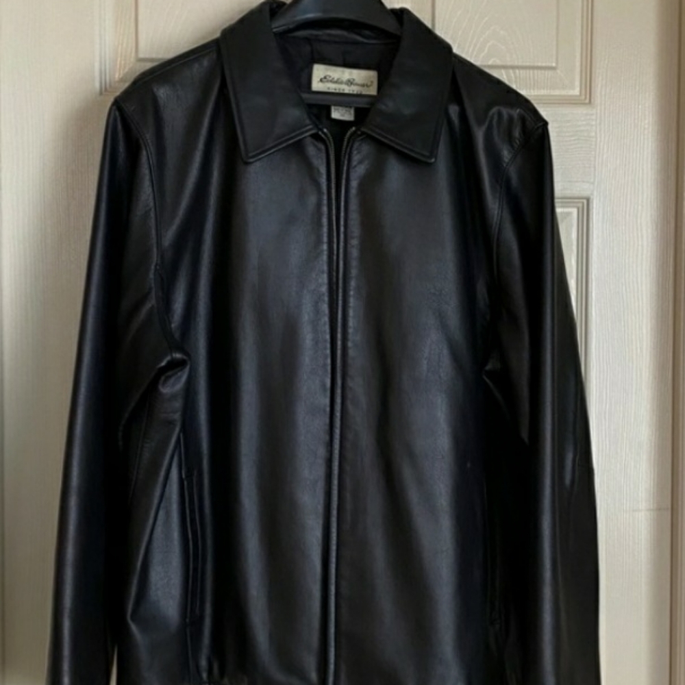 Eddie Bauer Women’s Black Leather Jacket 2XL